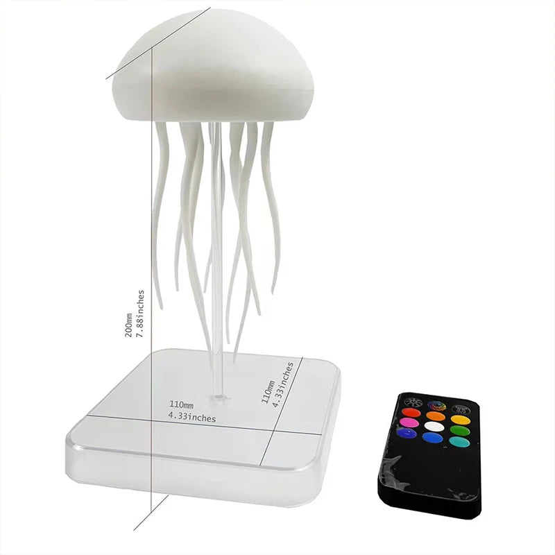 LED Jellyfish Lamp with 9 Tentacles 2 Working Modes Ultra Long Battery Life Colour Gradient Light Effects with Remote Control